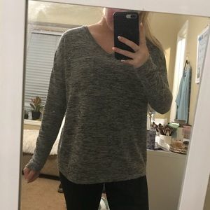 Gray high low sweater
